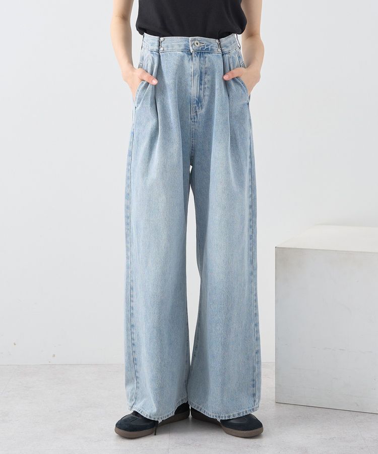 earth music&ecology「タックホックデニムパンツ」|デニム|