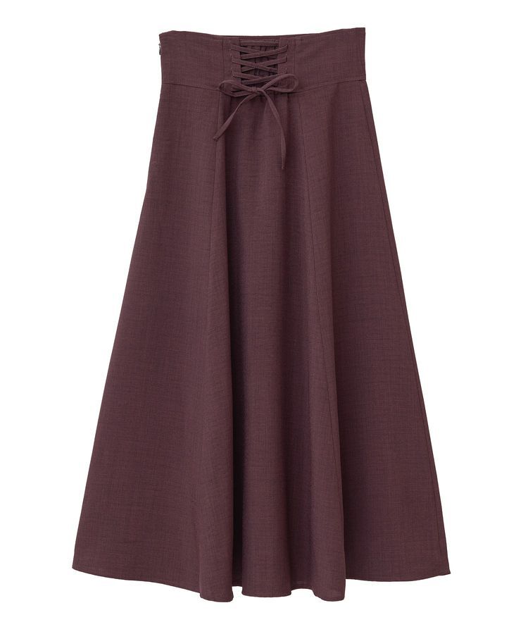 earth music&ecology「バックレースアップスカート」|フレア|