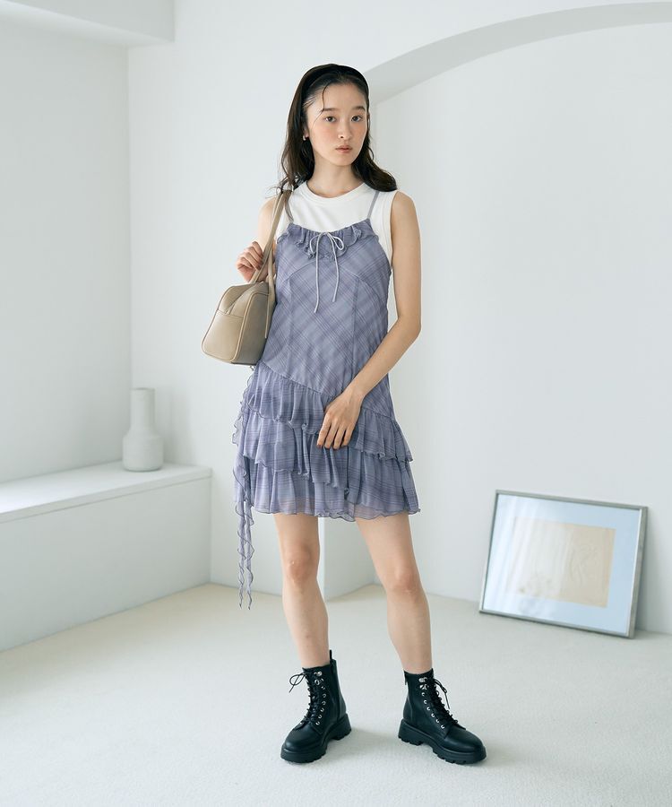 earth music&ecology「ワイドスクエアボストンバッグ」|ハンドバッグ|