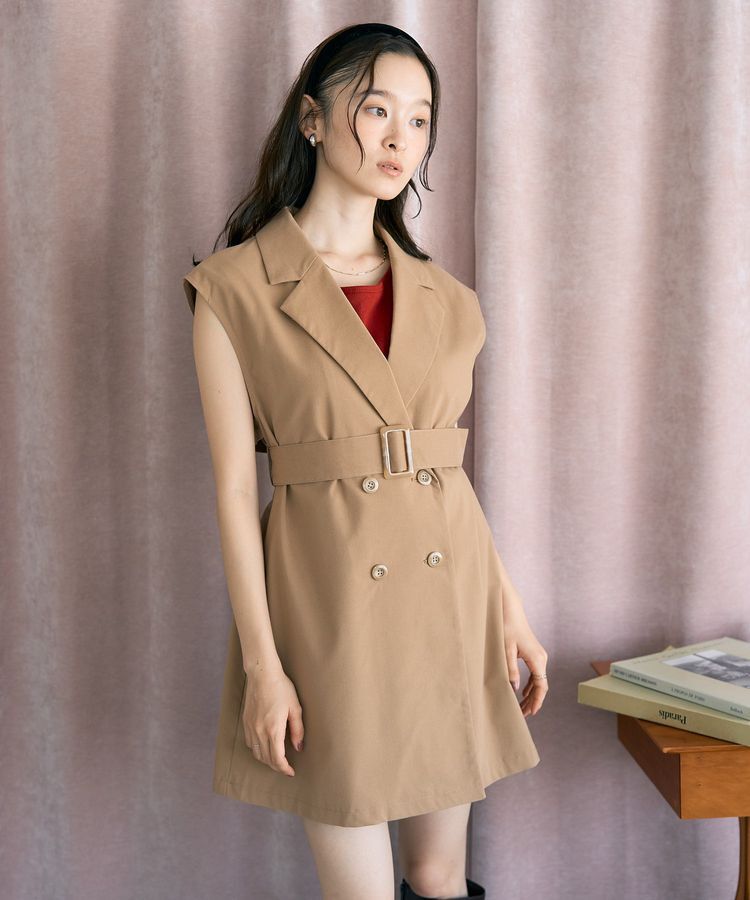 earth music&ecology「ショートジレンチ」|トレンチコート|