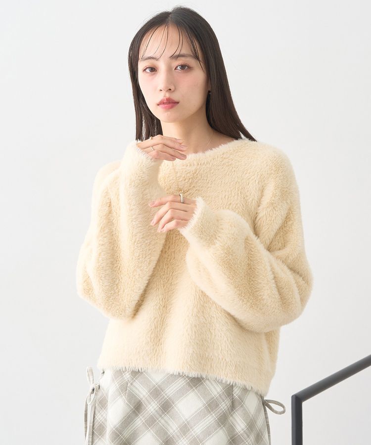 earth music&ecology「Wフェイスシャギープルオーバー」|ニット・セーター|