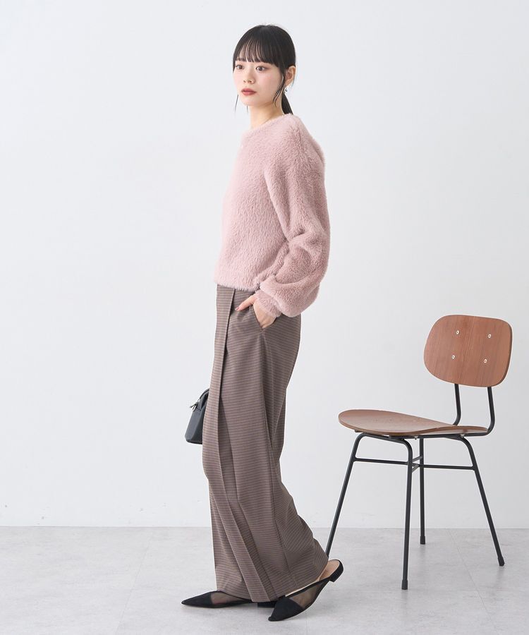 earth music&ecology「Wフェイスシャギープルオーバー」|ニット・セーター|