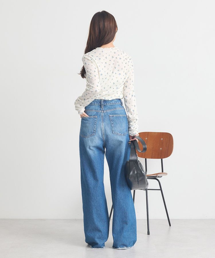 earth music&ecology「ハイネックフラワーメロープルオーバー」|Tシャツ・カットソー|