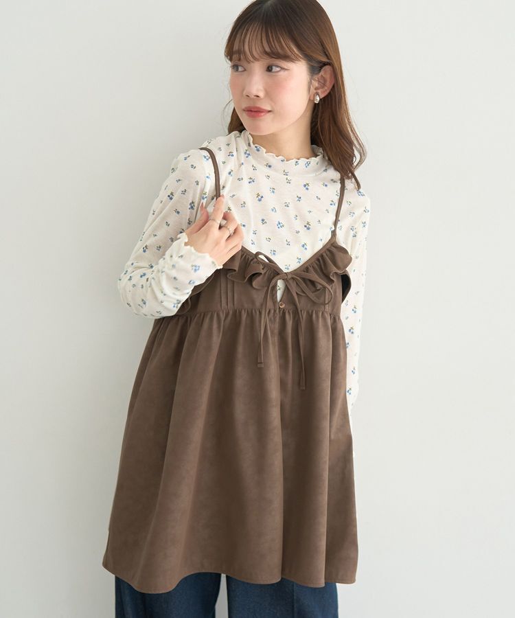 earth music&ecology「ハイネックフラワーメロープルオーバー」|Tシャツ・カットソー|