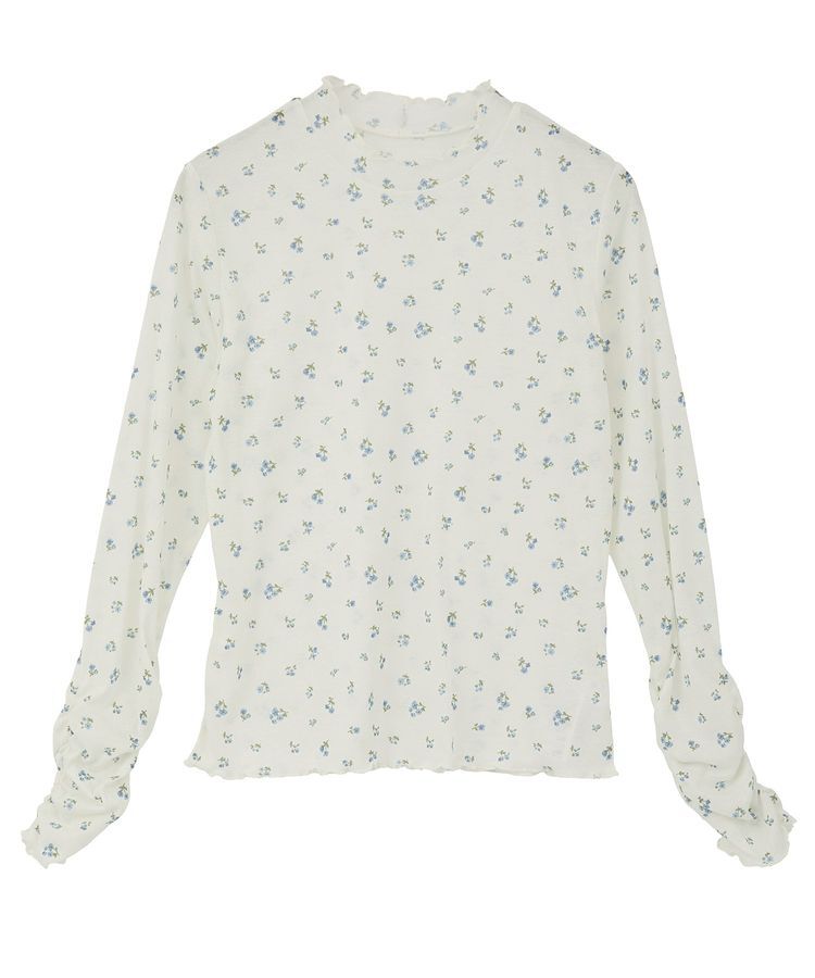 earth music&ecology「ハイネックフラワーメロープルオーバー」|Tシャツ・カットソー|