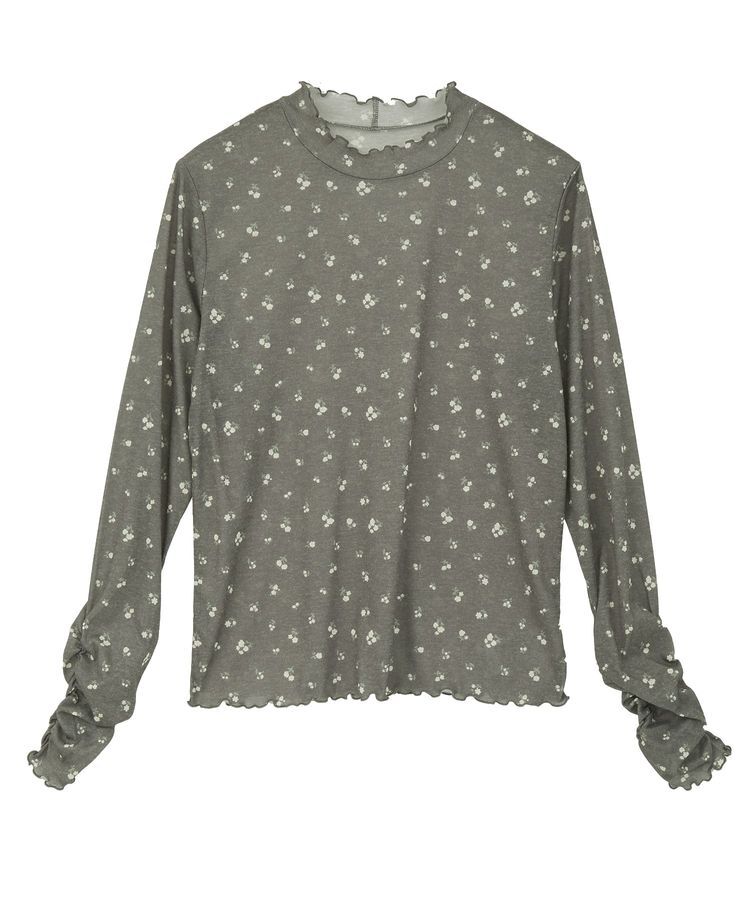 earth music&ecology「ハイネックフラワーメロープルオーバー」|Tシャツ・カットソー|