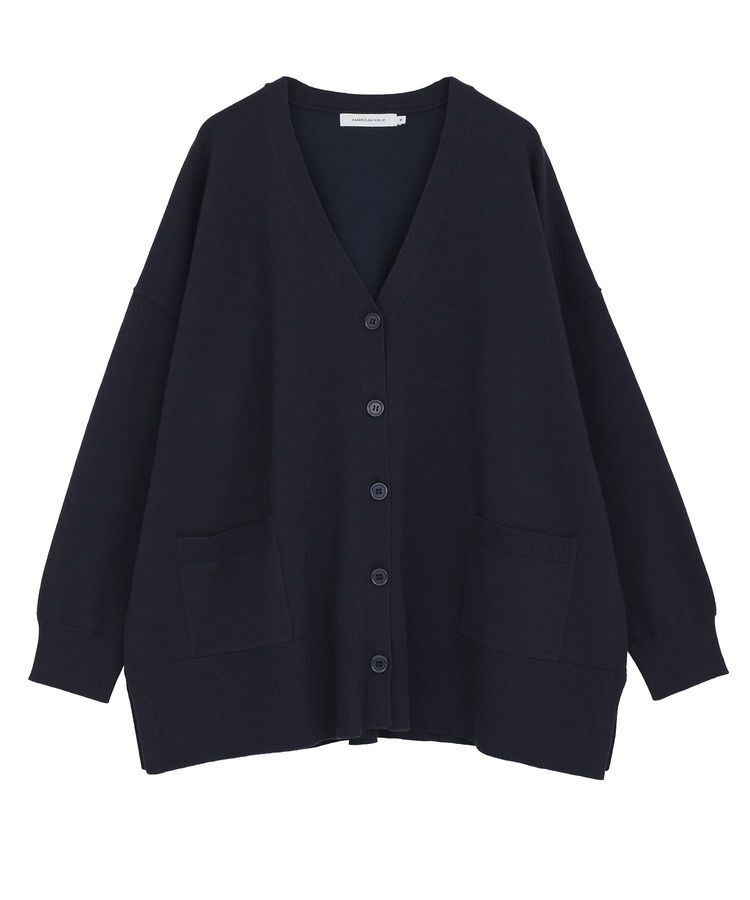 AMERICAN HOLIC「バイパチVネックルーズカーディガン＜静電気軽減＞」|カーディガン|