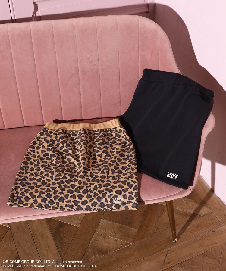 Green Parks「■LOVEBOAT ロゴ刺繍スウェットミニスカート」|タイト|