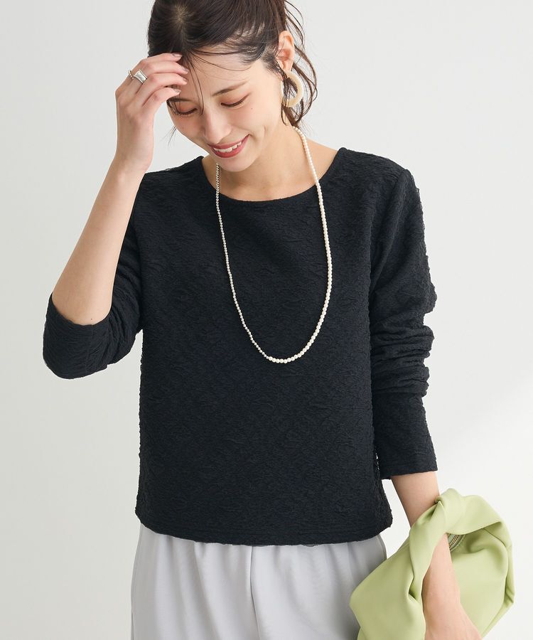 Green Parks「シアーポコポコプルオーバー」|Tシャツ・カットソー|Black