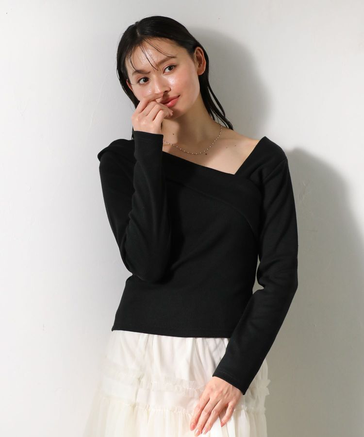 Green Parks「・swing by クロスネックプルオーバー」|Tシャツ・カットソー|