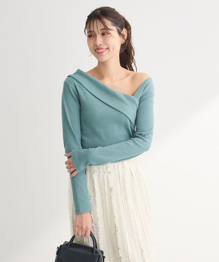 Green Parks「・swing by クロスネックプルオーバー」|Tシャツ・カットソー|