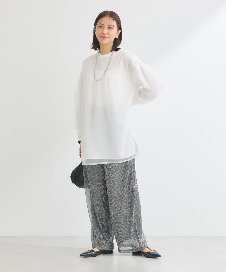 Green Parks「2Way チュールドッキングシャツチュニック」|シャツ・ブラウス|