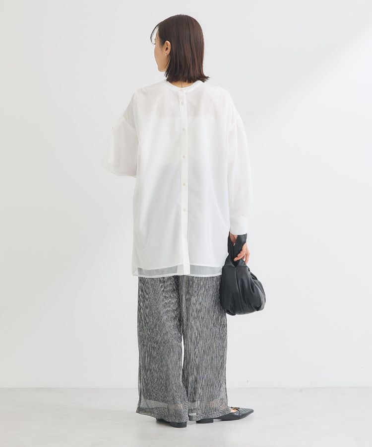 Green Parks「2Way チュールドッキングシャツチュニック」|シャツ・ブラウス|