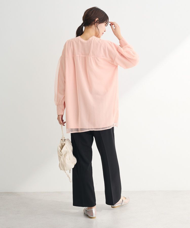 Green Parks「2Way チュールドッキングシャツチュニック」|シャツ・ブラウス|