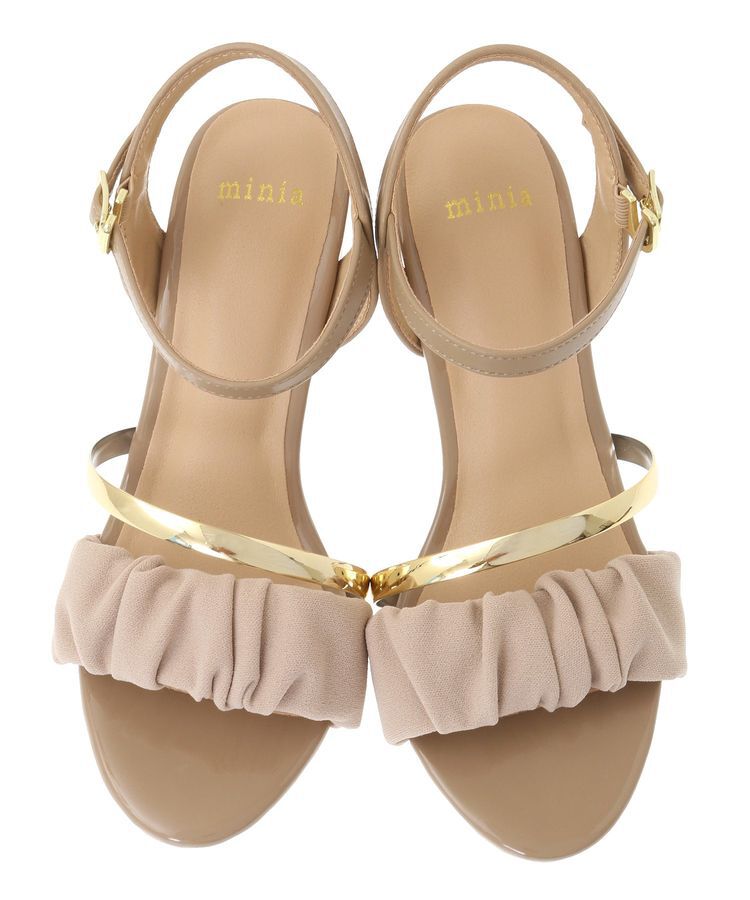 Green Parks「・minia ギャザーストラップサンダル」|サンダル|