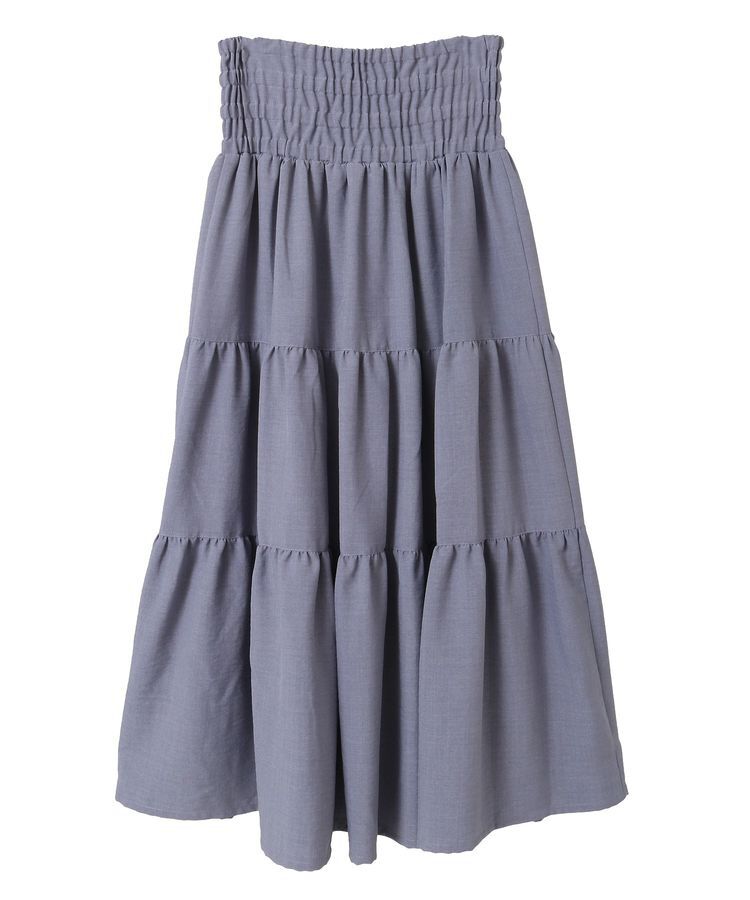 Green Parks「・ELENCARE DUE リネンライクティアードスカート」|フレア|