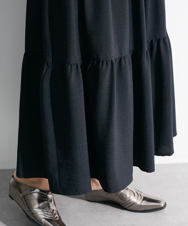Green Parks「・ELENCARE DUE リネンライクティアードスカート」|フレア|