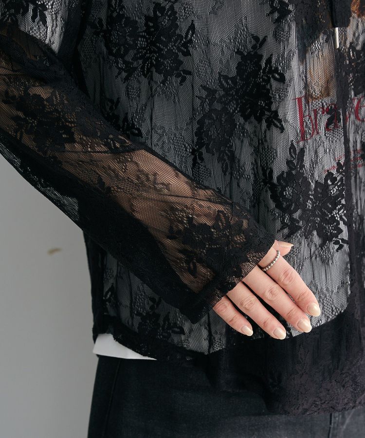 Green Parks「・SUGAR SPOON シアーレースフーディー」|スウェット・ジャージ|