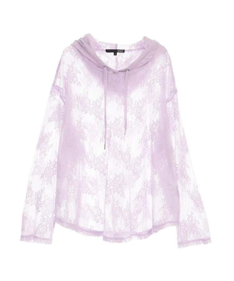 Green Parks「・SUGAR SPOON シアーレースフーディー」|スウェット・ジャージ|