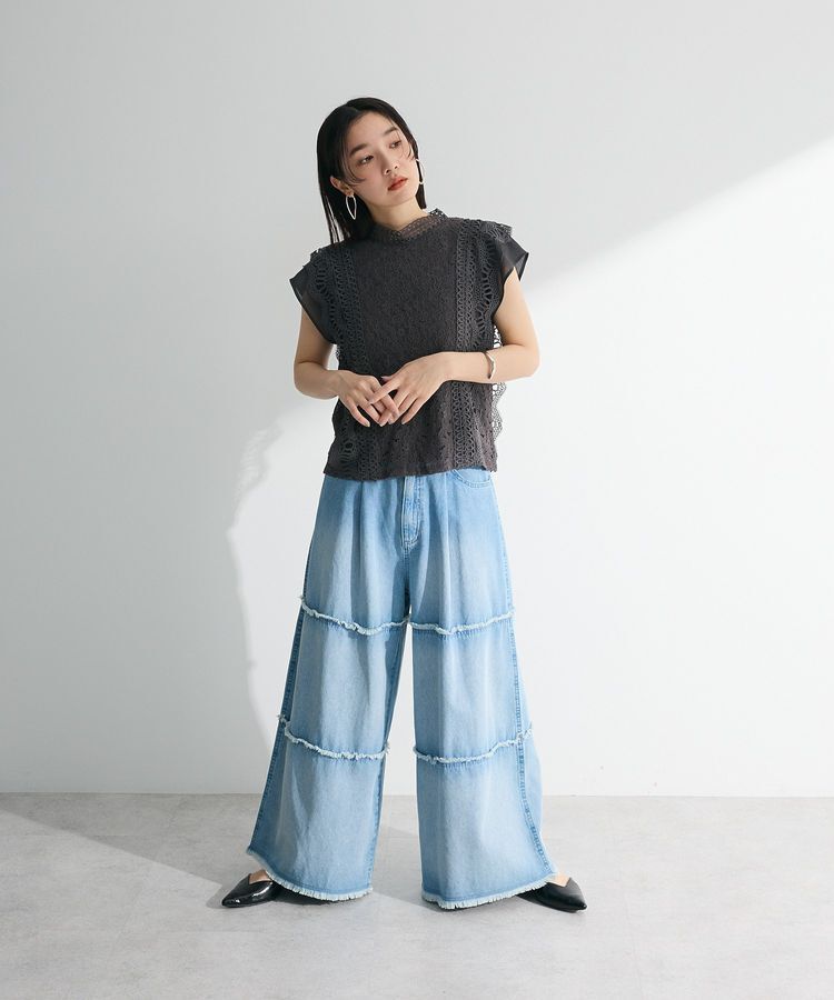 Green Parks「・Petit Fleur フレンチレーシーブラウス」|シャツ・ブラウス|