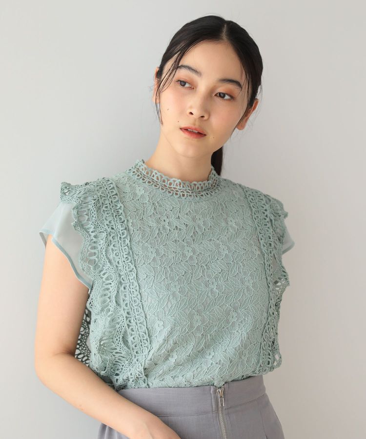 Green Parks「・Petit Fleur フレンチレーシーブラウス」|シャツ・ブラウス|