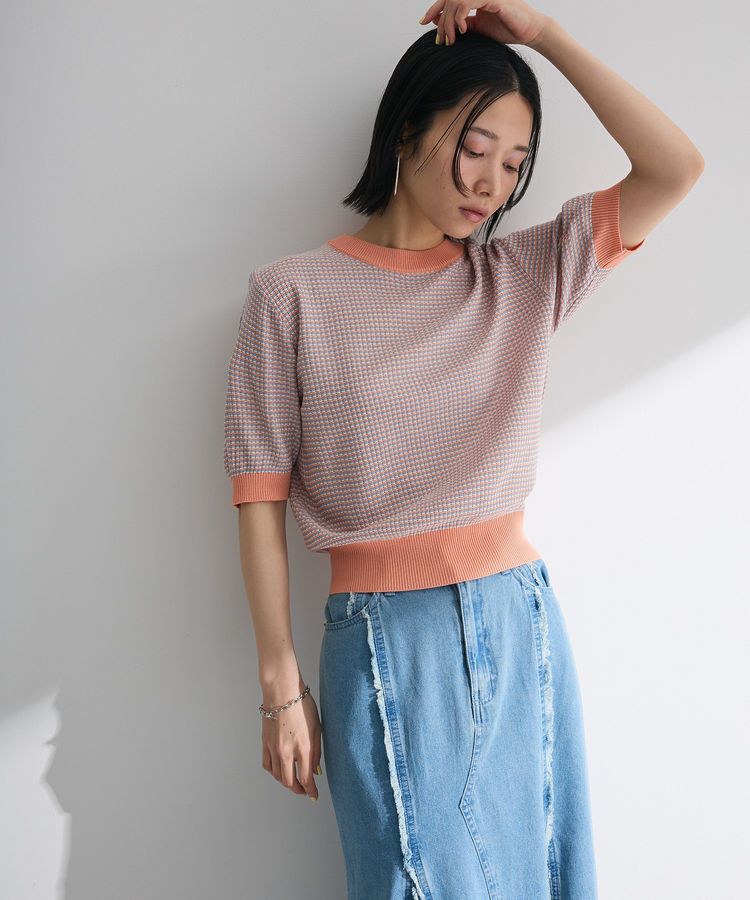 Green Parks「・swing by マルチカラージャカードニット」|Tシャツ・カットソー|Orange