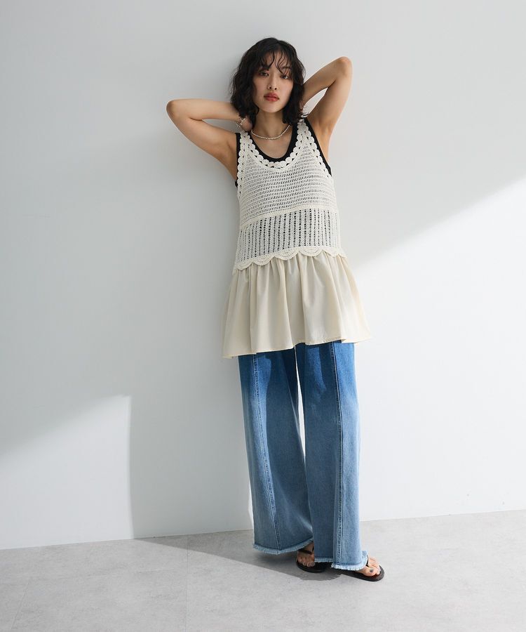 Green Parks「・SUGAR SPOON クロシェキリカエチュニック」|チュニック|