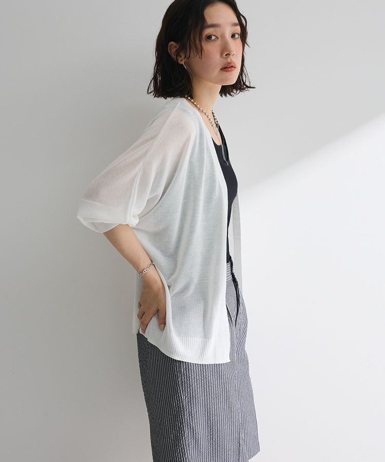 Green Parks「接触冷感七分袖カーディガン」|カーディガン|