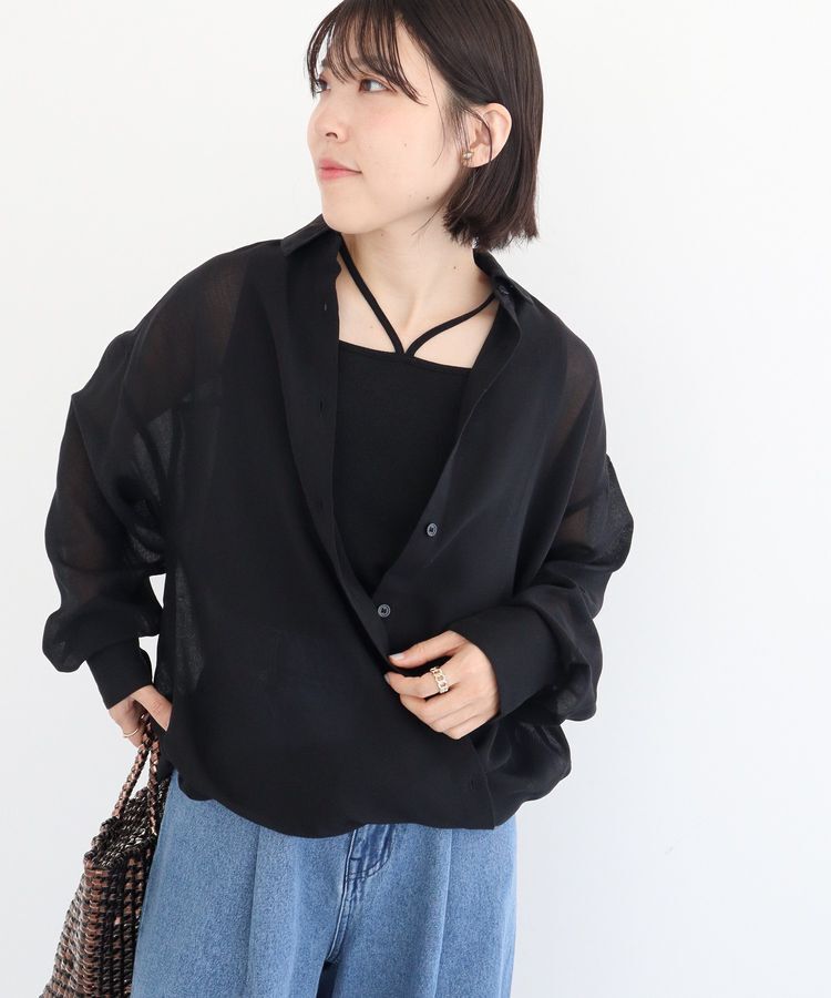 Green Parks「カシュクールシアーシャツ」|シャツ・ブラウス|