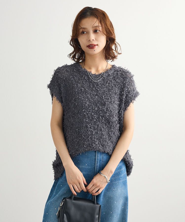 Green Parks「・swing by チュールヤーンワイドプルオーバー」|ベスト・ジレ|