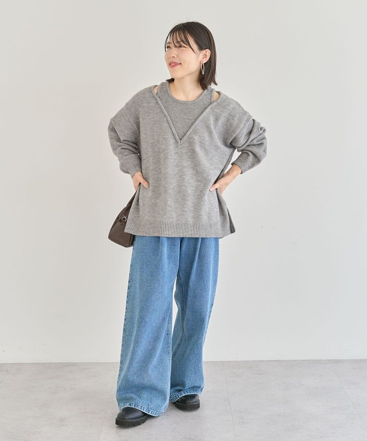 Green Parks「・SUGAR SPOON デニムワイドパンツ」|デニム|