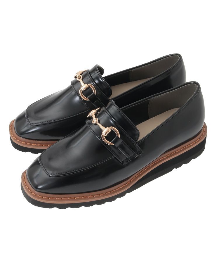 Green Parks「・minia 厚底ビットローファー」|ローファー|Black