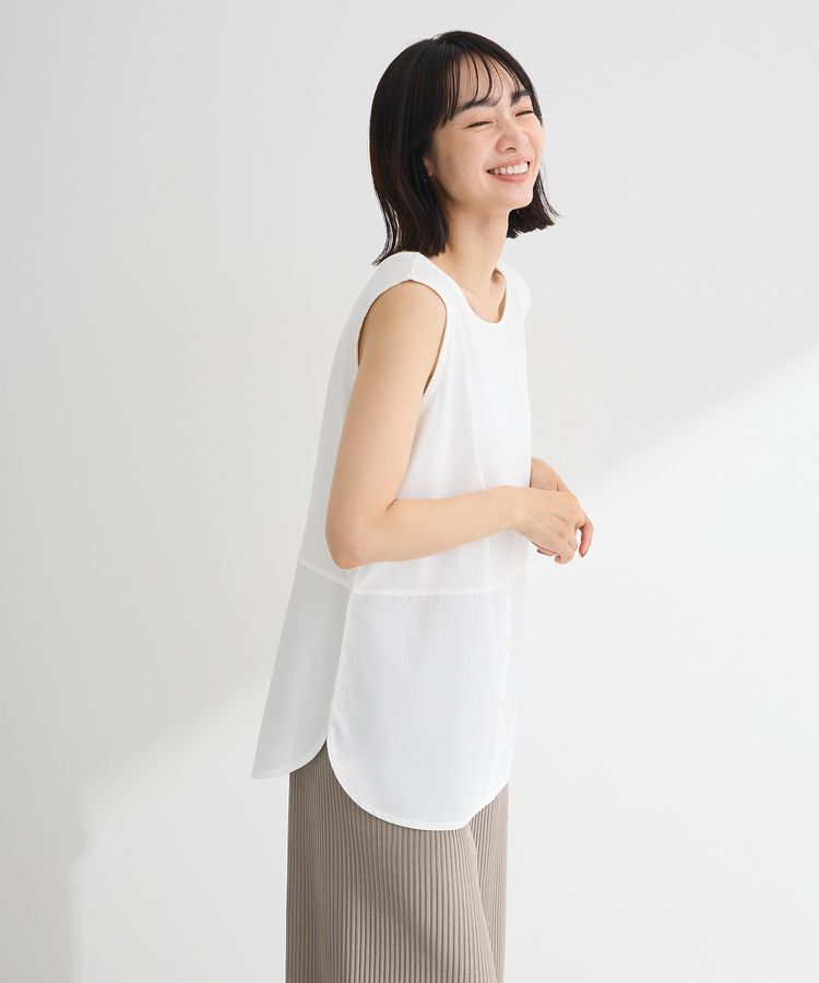 Green Parks「ノースリーブドッキングホワイトインナー」|キャミソール|