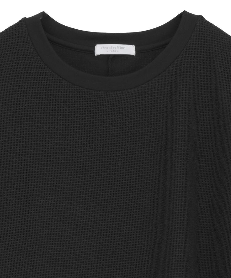 Green Parks「半袖メッシュドッキングチュニック」|チュニック|