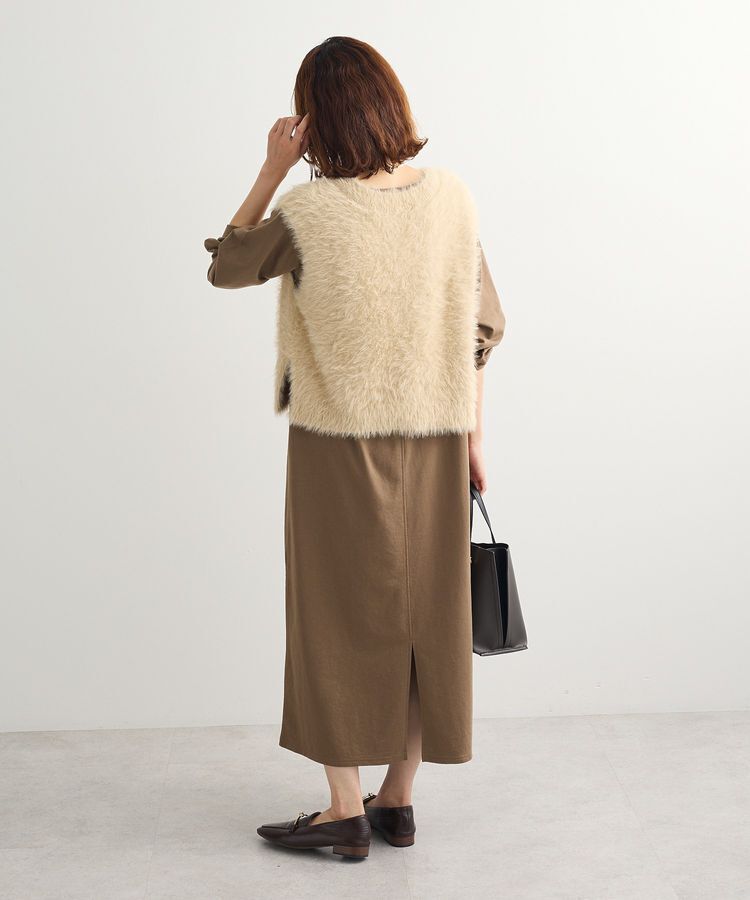 Green Parks「SET2点ラメフェザーベスト+ミニ裏毛ワンピース」|ワンピース|