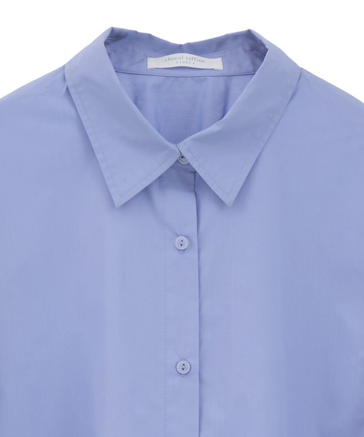 Green Parks「イージーケア袖シャーリングシャツ」|シャツ・ブラウス|