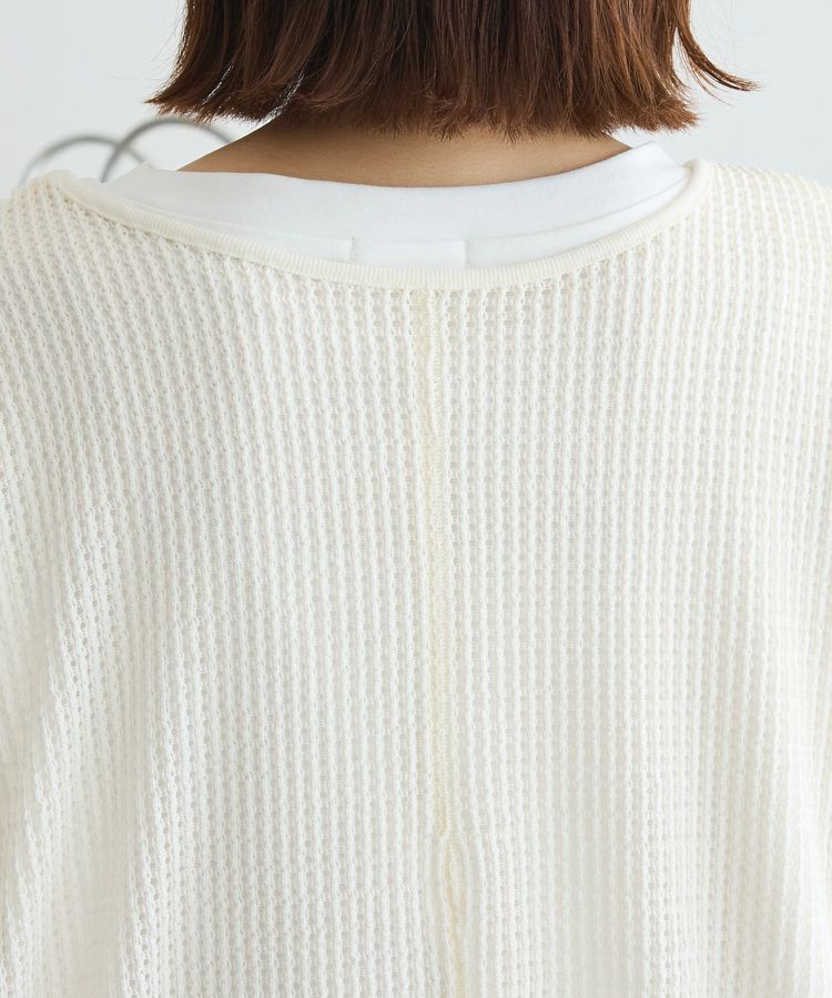 Green Parks「メッシュ長袖ゆるカットプルオーバー」|Tシャツ・カットソー|