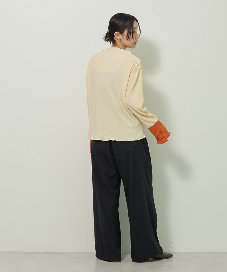 Green Parks「プリーツ袖配色プルオーバー」|Tシャツ・カットソー|