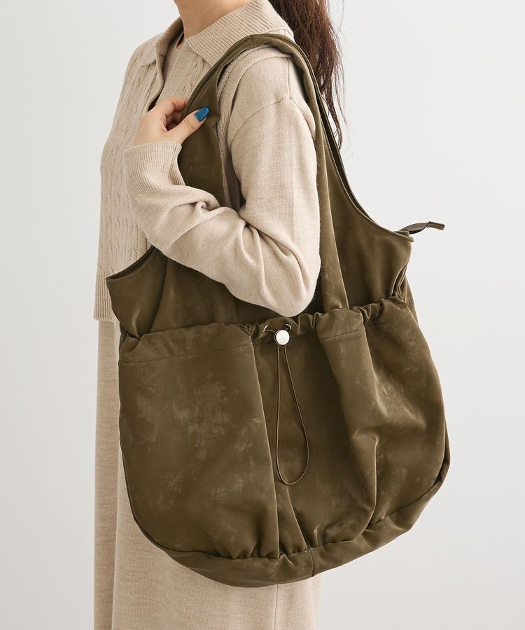 armonia「andmikka.合皮ドロストバルーンバック」|トートバッグ|