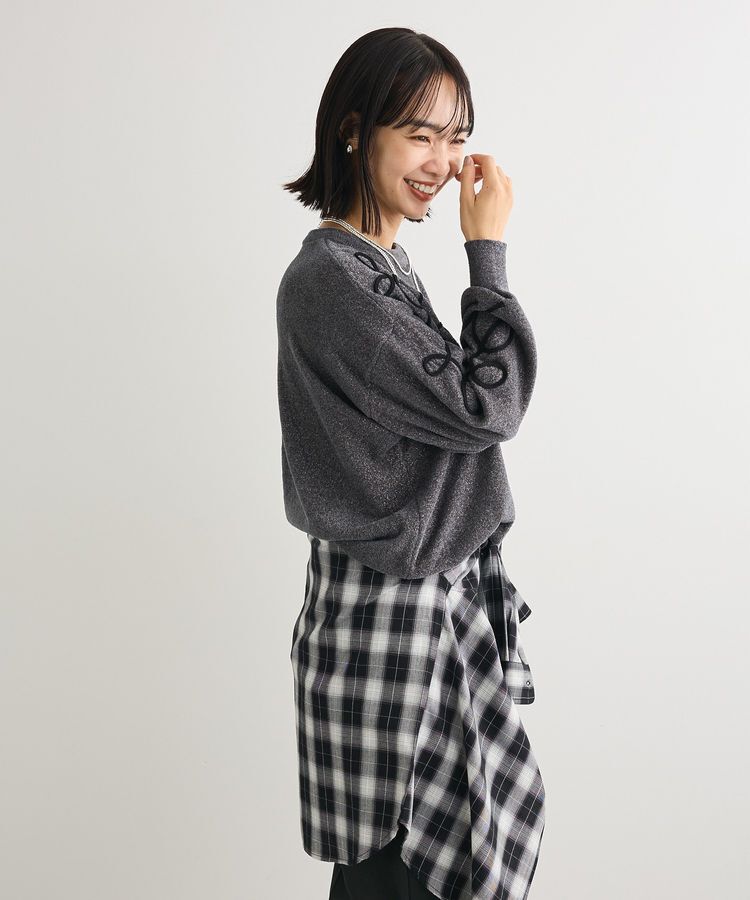 Green Parks「刺繍コードニットプルオーバー」|ニット・セーター|