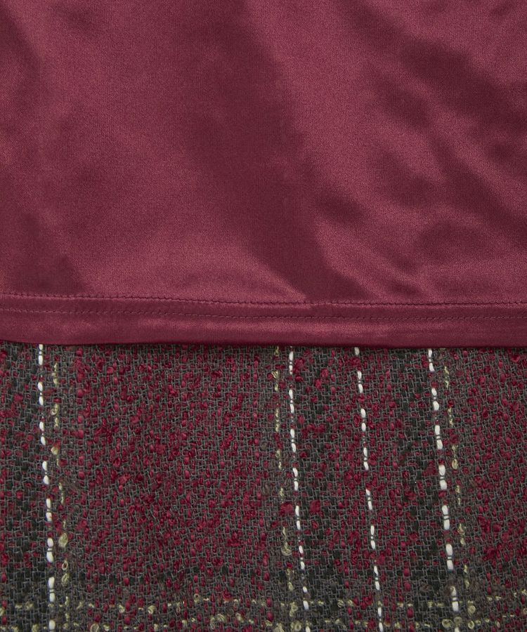 Green Parks「・SUGAR SPOON チェックフリンジスカート」|タイト|