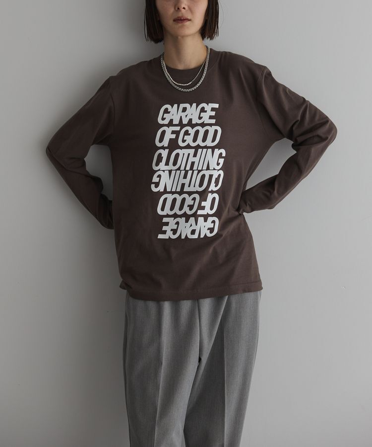 GARAGE OF GOOD CLOTHING「GOGC ダブルロゴロングTシャツ　Charcoal」|Tシャツ・カットソー|