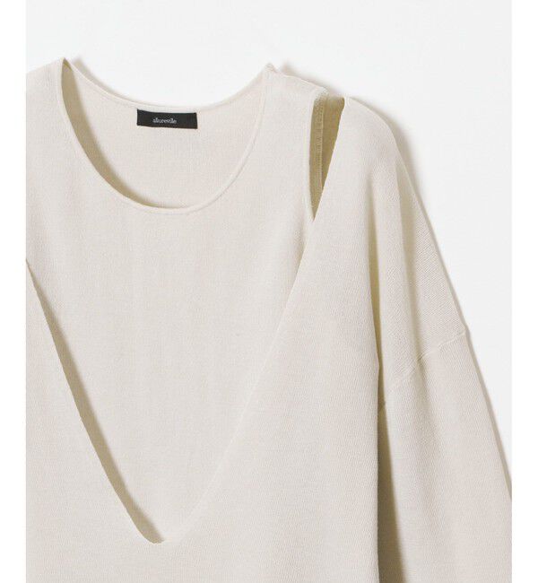 allureville「ディープV ネックレイヤードプルオーバー」|ニット・セーター|