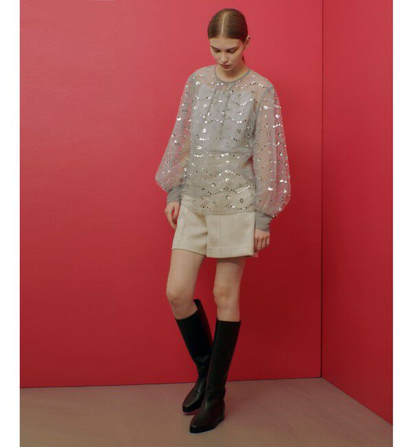 LOULOU WILLOUGHBY「【LOULOU WILLOUGHBY】スパンコールビジューブラウス」|シャツ・ブラウス|