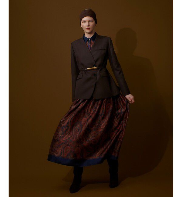 allureville「ウールサージノーカラージャケット」|その他|