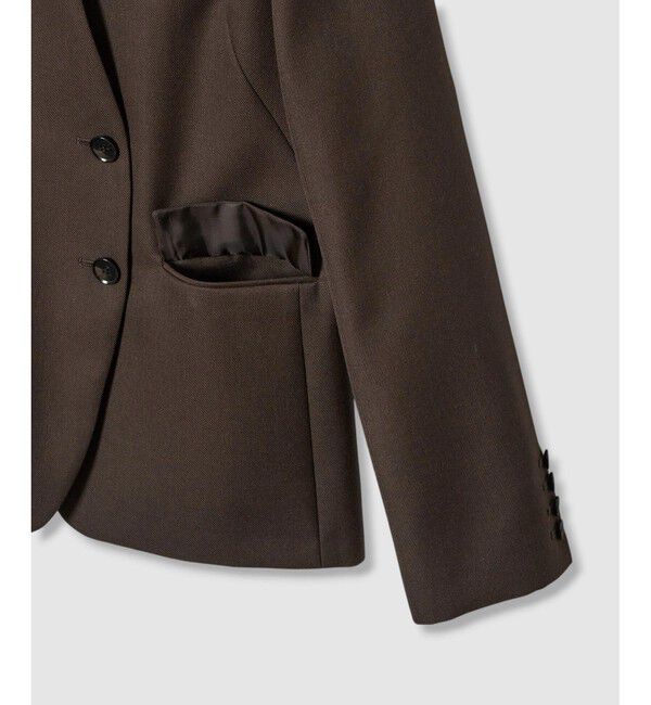 allureville「ウールサージノーカラージャケット」|その他|