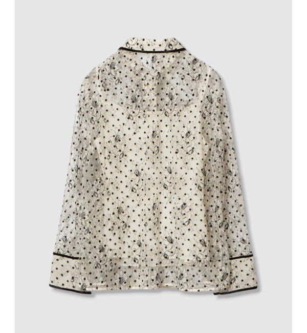 LOULOU WILLOUGHBY「【LOULOU WILLOUGHBY】フロッキードットレースブラウス」|シャツ・ブラウス|