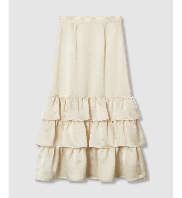 LOULOU WILLOUGHBY「【LOULOU WILLOUGHBY】トリアセサテンティアードスカート」|スカート|