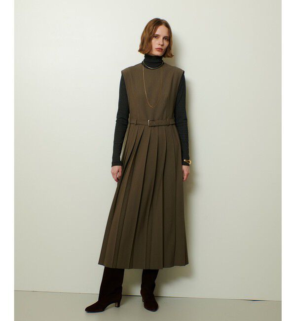 allureville「サイドスリットプリーツロングワンピース」|ワンピース|