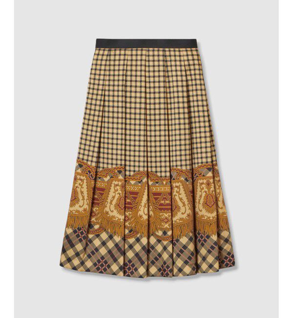 LOULOU WILLOUGHBY「【LOULOU WILLOUGHBY】エンブレムチェックスカート」|スカート|